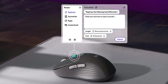 Logitech presentó su nuevo mouse con botones de inteligencia artificial y software AI
